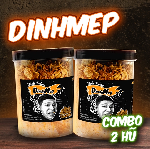 Combo 2 hũ bánh tráng DinhMep KHÔNG CAY