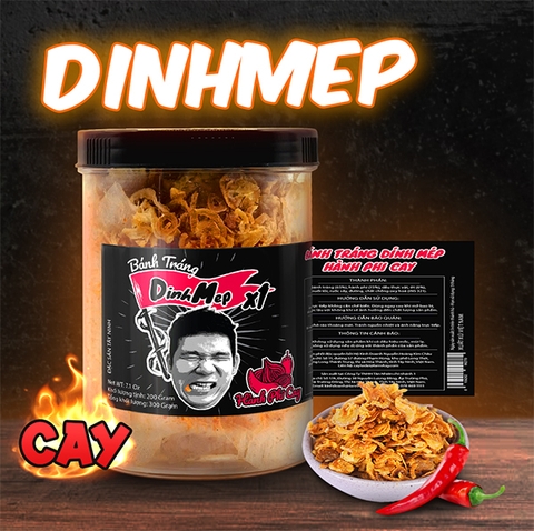 Bánh tráng DINHMEP HÀNH PHI CAY - bánh tráng Lâm Vlog Dính Mép Hành Phi