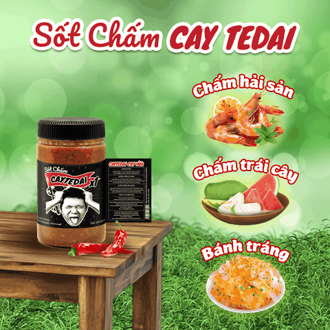 Sốt Chấm CayTeDai x1 CAY VỪA - Sốt Muối Chấm Lâm Vlog Cay Tê Dại x1