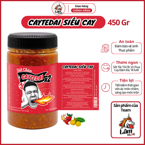 Sốt Chấm CayTeDai x2 SIÊU CAY - Sốt Muối Chấm Lâm Vlog Cay Tê Dại x2