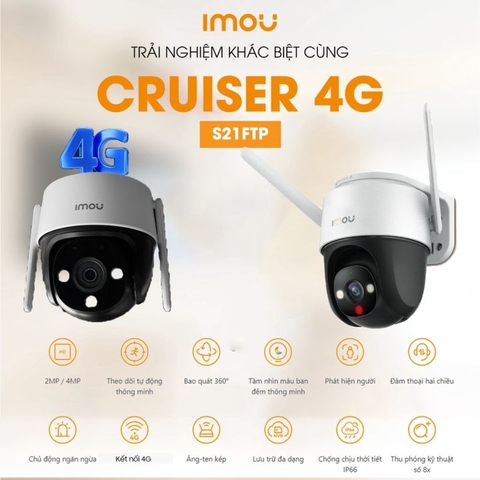Camera dùng mạng sim 4G S21FTP Imou 2 Megapixel