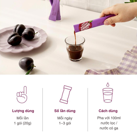 Nước ép mận khô HeyN 100% Organic Prune Stick 20g x 14 gói