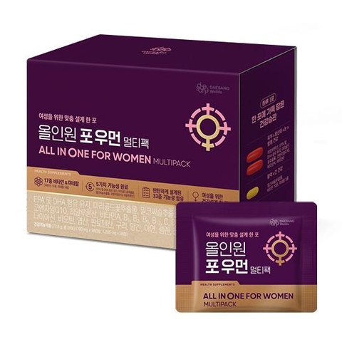 Vitamin nữ All in one for women Multipack hộp 28 gói
