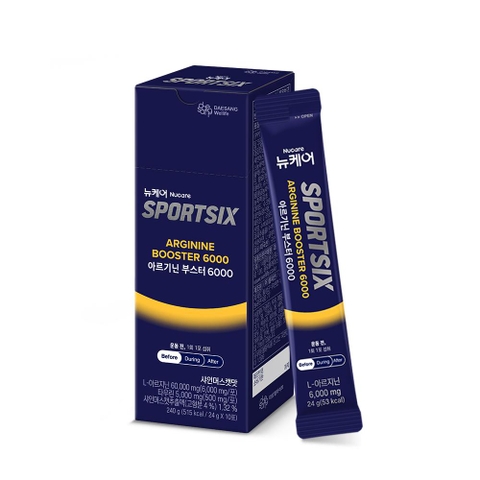 Dinh dưỡng trước tập thể thao TPBS Nucare Sportsix Arginine Booster 6000 24g x10
