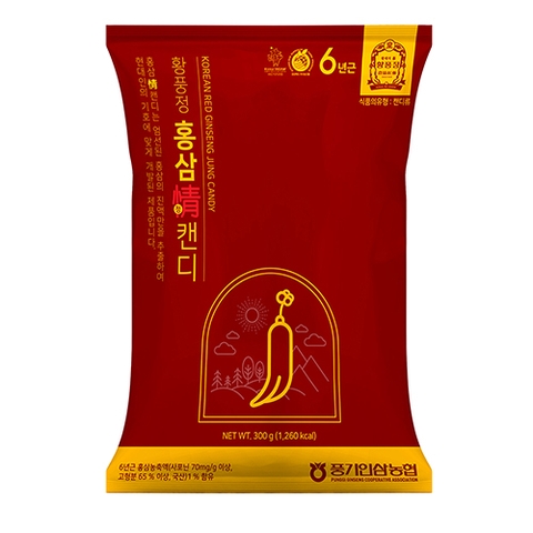 Kẹo ngậm hồng sâm Korean Red Ginseng Jung Candy 300g