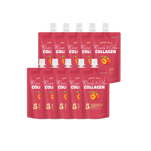 Thạch giảm cân đẹp da Konjac Jelly Ready to Glow Biotin / Collagen set 10 gói 130g