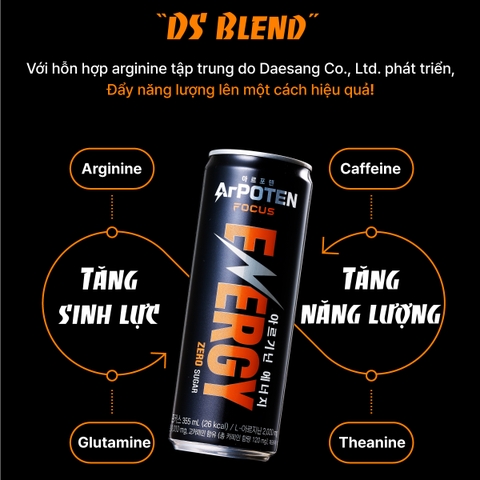 TPBS Nước uống có ga Arpoten Focus lon 355ml