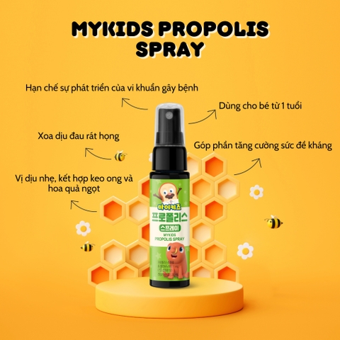 Xịt họng keo ong cho bé Mykids Propolis Spray 30ml