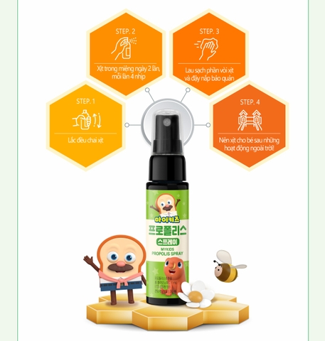 Xịt họng keo ong cho bé Mykids Propolis Spray 30ml