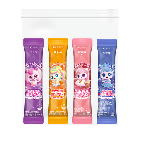 Set dùng thử Catch! Teenieping Ss6 Thạch dinh dưỡng cho bé Lacfido Vitamin/ Miễn dịch/ Tăng cao/ Arginine 15g x 4 gói