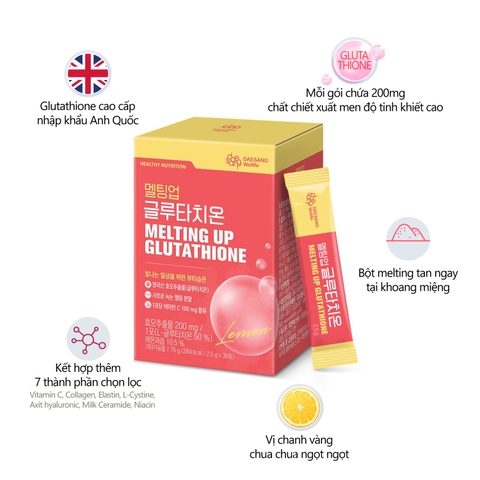 Bột Glutathione Melting Up Glutathione Powder (2.5gx30 gói)