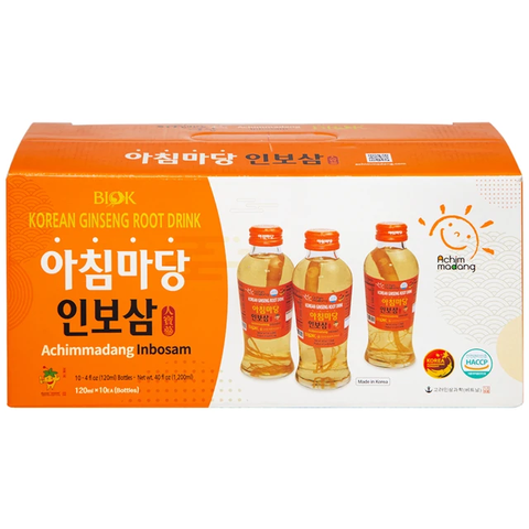 Nước Hồng Sâm Có Củ set 120ml x 10 chai - Achimmadang Hàn Quốc