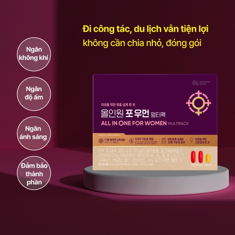 Vitamin nữ All in one for women Multipack hộp 28 gói