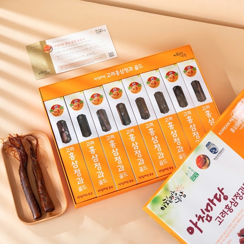 Hồng Sâm Nguyên Củ Tẩm Hộp 300g - Achimmadang Hàn Quốc