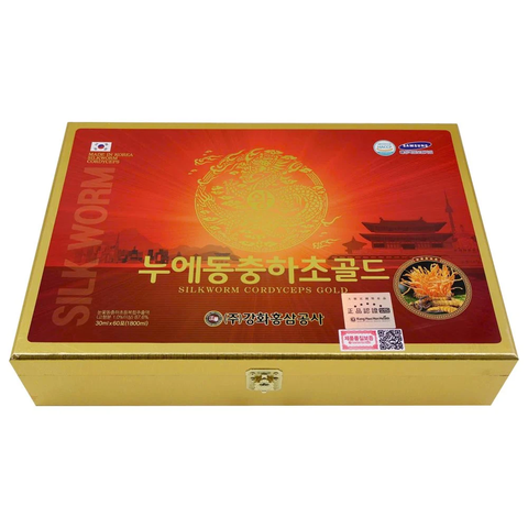 Nước Đông Trùng Hạ Thảo Gold King Hộp Gỗ 30ml x 60 Gói - Kanghwa Hàn Quốc