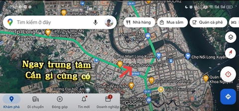 Nền Trung Tâm thành phố Long Xuyên - An Giang lộ 🚘Oto giá mềm chỉ : 1 tỷ 350