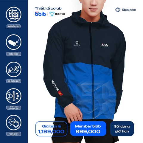 [UNISEX] ÁO KHOÁC THỂ THAO JACKET 5BIB SUPER LIGHT