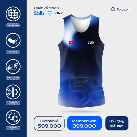 [NAM] ÁO THUN THỂ THAO SINGLET 5BIB MEN