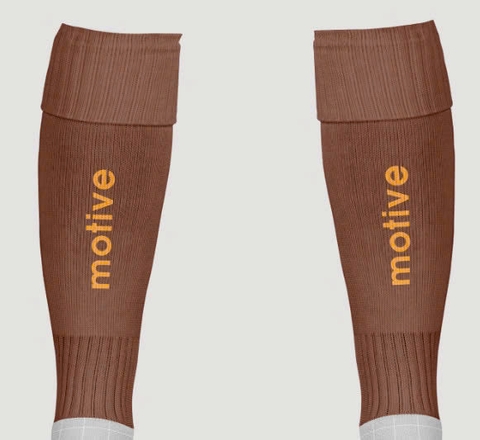 Tất/ Vớ ống chân bóng đá Motive - Màu Nâu