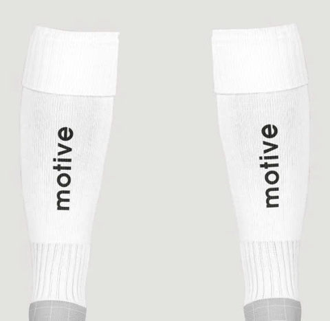 Tất/ Vớ ống chân bóng đá Motive - Màu Trắng