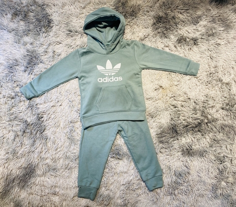 Bộ Hoodie Adidas Bộ Nỉ Thu Đông Dài Tay Chất Vải Dày Dặn Cho Các Bé Từ 2-7 tuổi