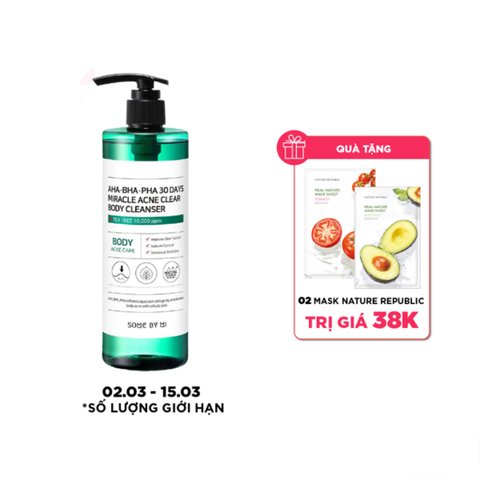 Some By Mi Sữa tắm AHA-BHA-PHA 30 Days Miracle Acne Clear Body Cleanser 400g (IP04)
