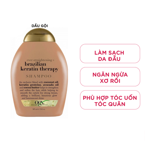 OGX Dầu xả Straightening + Brazilian Keratin Therapy 385ml (IP01)