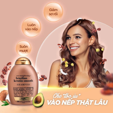 OGX Dầu xả Straightening + Brazilian Keratin Therapy 385ml (IP01)