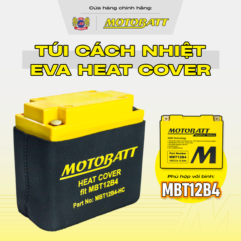 Túi Cách Nhiệt Ắc Quy Xe Máy Chống Nóng Tăng Tuổi Thọ Bình EVA HEAT COVER Motobatt MBT12B4 Cho Ducati Supersport