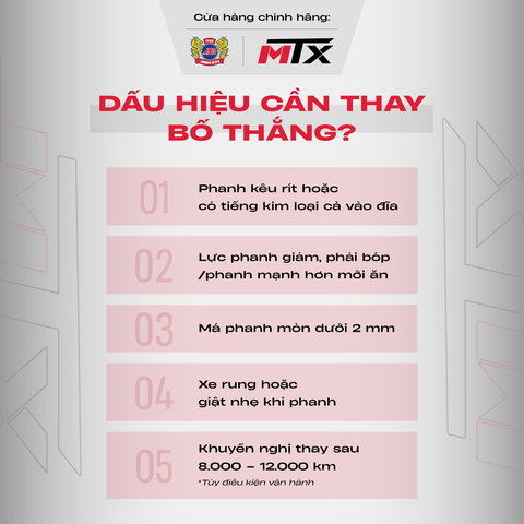 Bố thắng đĩa trước sintered mtx công nghệ phanh mỹ cho xe phân khối lớn