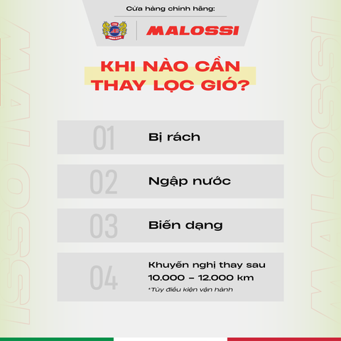Lọc gió dầu xe máy Malossi cho xe Scapy i110 lọc bụi vượt trội chuẩn zin