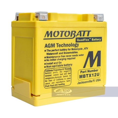 BÌNH ẮC QUY MOTOBATT 12U (12V-14.8A) MTB-MBTX12U