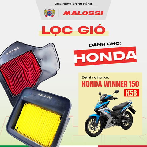 Lọc gió dầu xe máy Malossi cho xe Winner 150 lọc bụi vượt trội chuẩn zin.