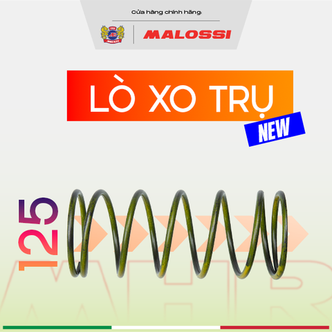 Lò xo trụ 10% thép hợp kim Malossi dành cho Honda 125 cho xe AirBlade/ Vario/ Click/ Lead/ Sh Mode/ PCX/SH