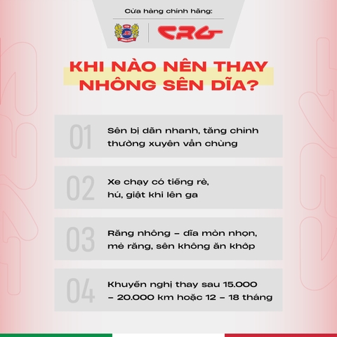 Combo nhông sên dĩa Winner plus sên vàng CRG dành cho nhiều dòng xe