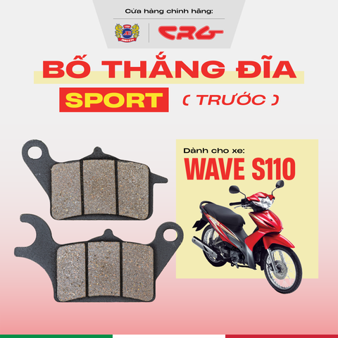 Bố Thắng Đĩa Phanh Ăn Chịu Nhiệt Cao CRG Sport X30 Kim Loại Đồng Cho Xe Wave S110