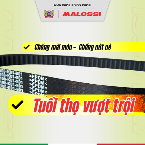 Dây curoa xe máy EPDM chịu nhiệt cao cấp Pro Malossi Honda SH Vision Air Blade Vario Lead PCX Scoopy
