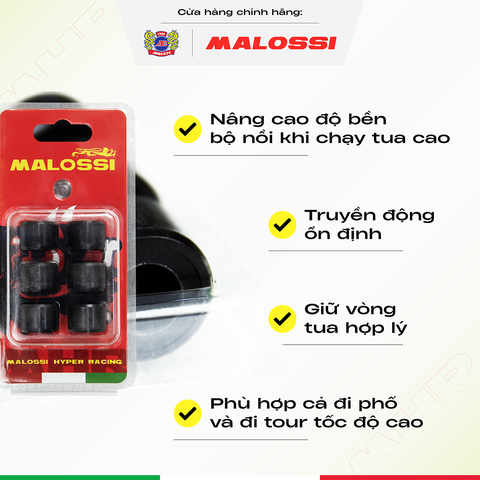 Bi nồi Air Blade 150 cao cấp gia cường sợi carbon Malossi Phiên bản màu đỏ