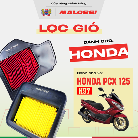 Lọc gió dầu xe máy Malossi cho xe PCX K97 lọc bụi vượt trội chuẩn zin