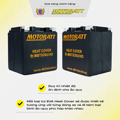 Túi Cách Nhiệt Ắc Quy Xe Máy Chống Nóng Tăng Tuổi Thọ Bình EVA HEAT COVER Motobatt MBTX30UHD Cho Harley Davidson