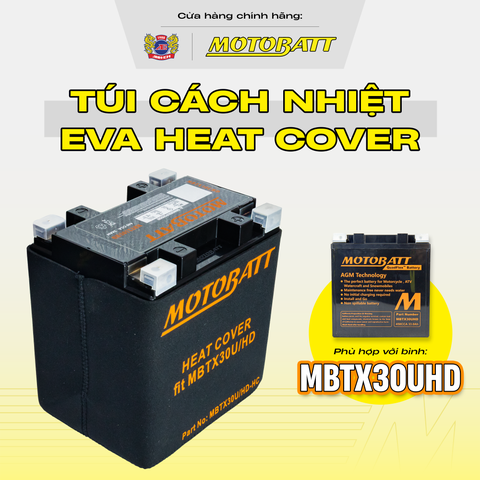 Túi Cách Nhiệt Ắc Quy Xe Máy Chống Nóng Tăng Tuổi Thọ Bình EVA HEAT COVER Motobatt MBTX30UHD Cho Harley Davidson
