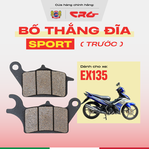 Bố Thắng Đĩa Phanh Ăn Chịu Nhiệt Cao CRG Sport X30 Kim Loại Đồng Cho Xe EX 135