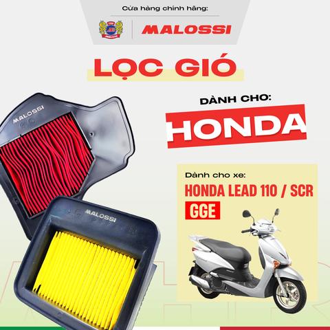 Lọc gió dầu xe máy Malossi cho xe Lead 110/ SCR lọc bụi vượt trội chuẩn zin.