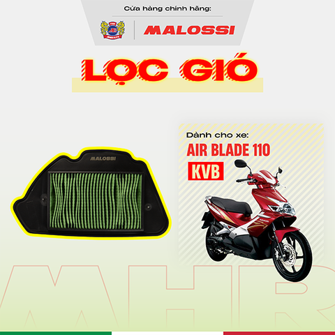 Lọc Gió Airblade 110 Fi Giấy Dầu Cao Cấp Malossi