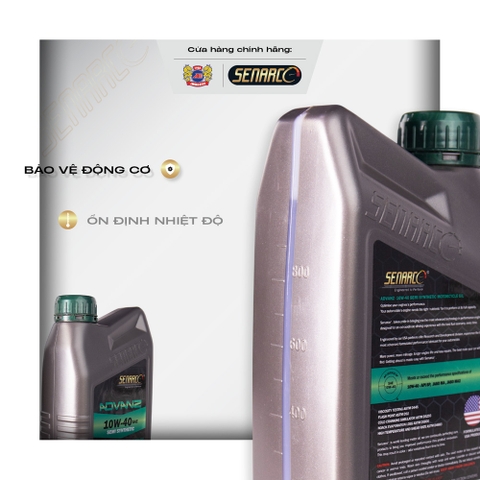 Nhớt cho xe phổ thông, xe côn tay Senarco Advanz bán tổng hợp chu kỳ thay nhớt trên 3000KM- hiệu suất cho mọi dòng xe