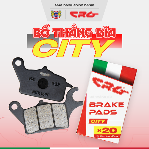 Bố Thắng Đĩa Má Phanh Đĩa Trước & Sau CRG CITY Gia Cường X20 Kim Loại Đồng