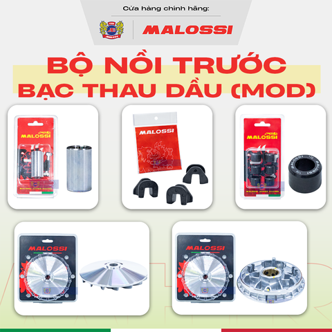 Bộ nồi tay ga trước bạc thau dầu bẻ góc 14° cao cấp Malossi  dành cho Honda