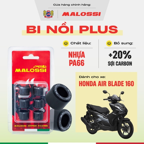 Bi nồi Air Blade 160 cao cấp gia cường sợi carbon Malossi Phiên bản màu đỏ