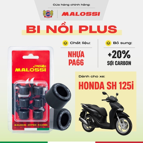 Bi nồi SH 125 cao cấp gia cường sợi carbon Malossi Phiên bản màu đỏ