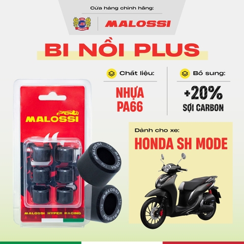 Bi nồi SH Mode cao cấp gia cường sợi carbon Malossi Phiên bản màu đỏ